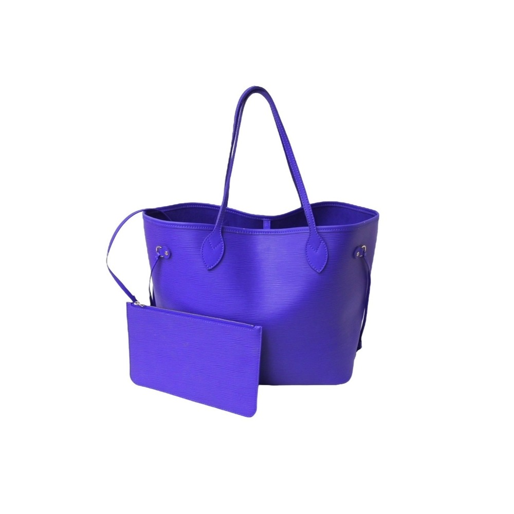 Louis Vuitton Neverfull tote bag pouch fig purple